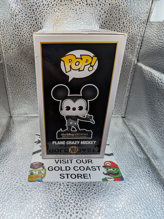 Funko Pop! Vinyl: Disney - Plane Crazy Mickey (Black & White) #797 FRENLY BRICKS - Open 7 Days