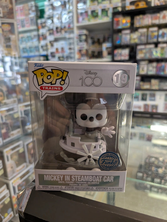 Funko Pop! Trains Mickey in Steamboat Car Disney 100 Amazon Exclusive #19 (new) FRENLY BRICKS - Open 7 Days