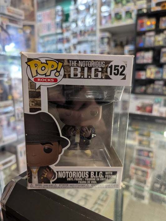 Funko POP! Rocks - Biggie Smalls Vinyl Figure - NOTORIOUS B.I.G. w/ Fedora #152 FRENLY BRICKS - Open 7 Days