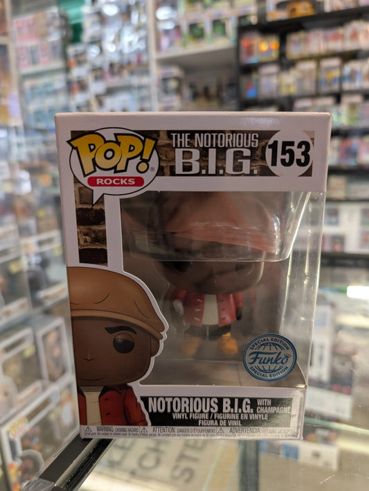 The Notorious B.I.G with Champagne 153 ~ Funko Pop Vinyl ~ Rocks / Music SE FRENLY BRICKS - Open 7 Days