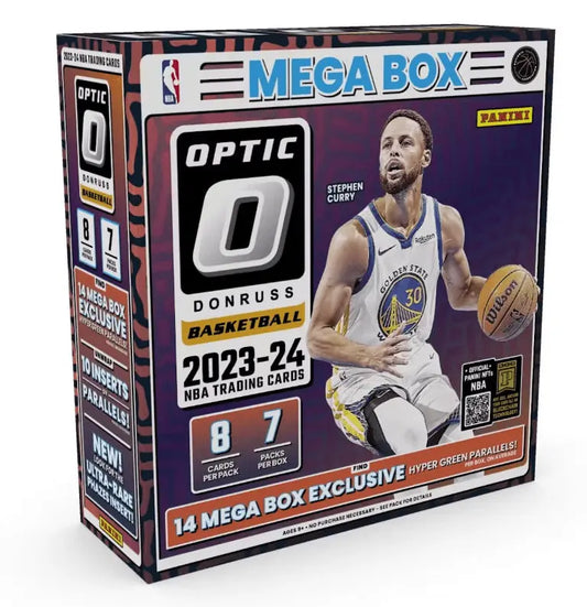 2023-24 Panini Donruss Optic Basketball Hobby Mega Box (Hyper Green Prizms) FRENLY BRICKS - Open 7 Days