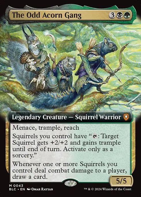 The Odd Acorn Gang (0043 - Extended Art) Bloomburrow Commander Decks Variants (M) Collector #: 0043 FRENLY BRICKS - Open 7 Days
