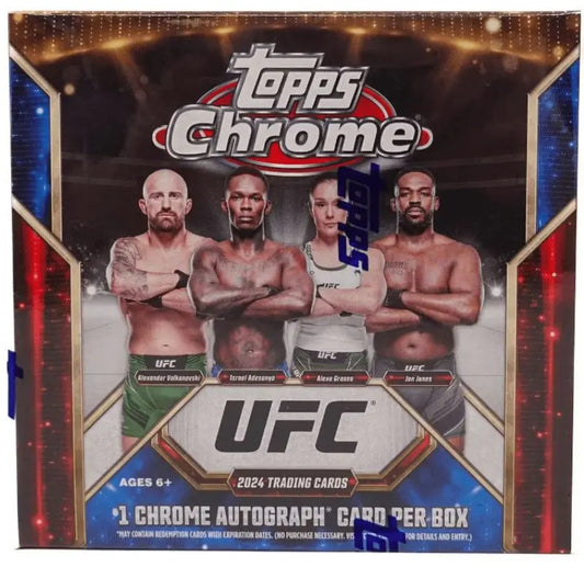 2024 TOPPS CHROME UFC MEGA BOX (1 AUTO PER BOX) FRENLY BRICKS - Open 7 Days