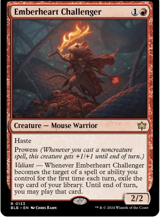 Emberheart Challenger Bloomburrow (R) Collector #: 0133 FRENLY BRICKS - Open 7 Days