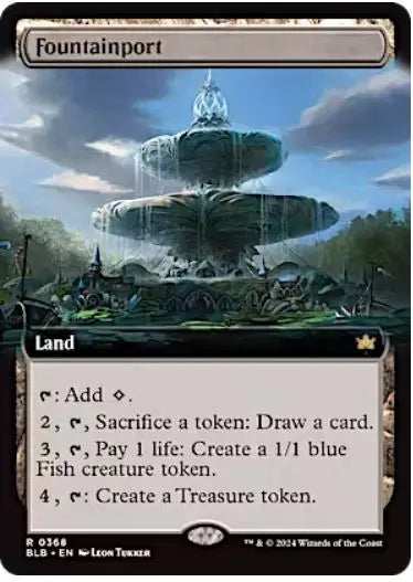 Fountainport (0368 - Extended Art) Bloomburrow #: 0368 FRENLY BRICKS - Open 7 Days