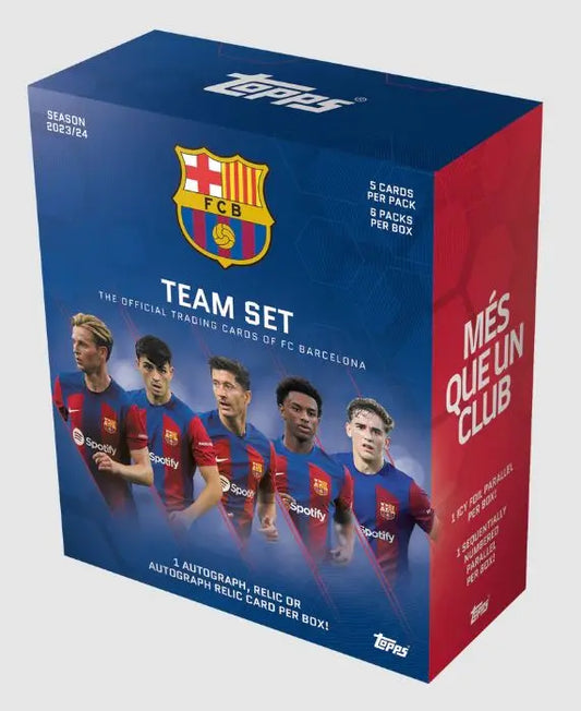 2023-24 TOPPS FC BARCELONA SOCCER TEAM SET BOX FRENLY BRICKS - Open 7 Days