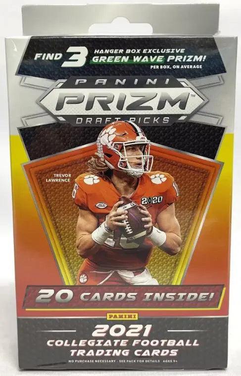 2021 Panini Prizm Draft Picks Football Hanger Box (20 Card) (Green Wave Prizms) FRENLY BRICKS - Open 7 Days