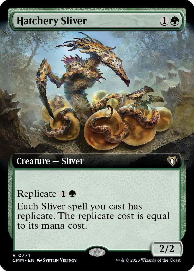 Hatchery Sliver (Extended Art) Commander Masters Variants (R) Collector #: 0771 FRENLY BRICKS - Open 7 Days