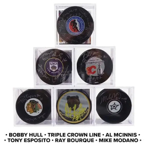 2024/25 Hit Parade Autographed Hockey Puck Legends Edition Series 1 Hobby Box - Mark Messier & Steve Yzerman FRENLY BRICKS - Open 7 Days