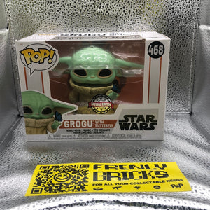 #468 Grogu (with Butterfly) - Star Wars The Mandalorian Funko POP FRENLY BRICKS - Open 7 Days