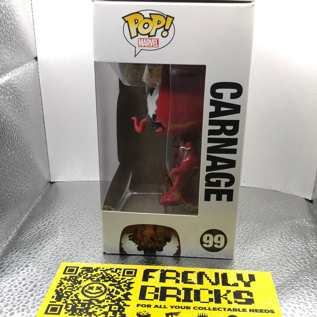 Funko Pop! Vinyl: Marvel - Carnage #99 Hot Topic Exclusive FRENLY BRICKS - Open 7 Days