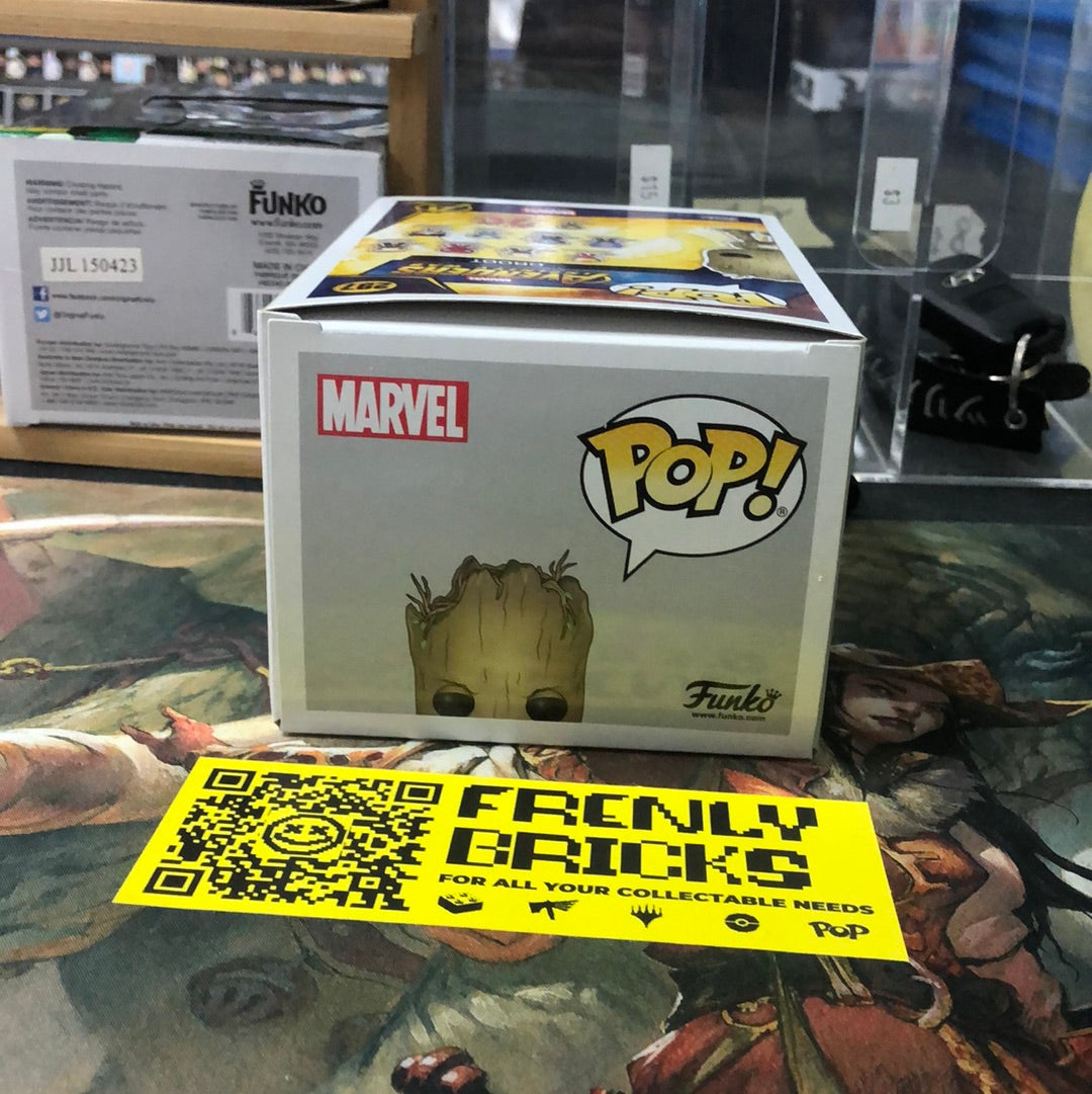 Funko Pop! Groot w/ Game #297, Avengers Infinity War, Toys R Us Exclusive Marvel FRENLY BRICKS - Open 7 Days