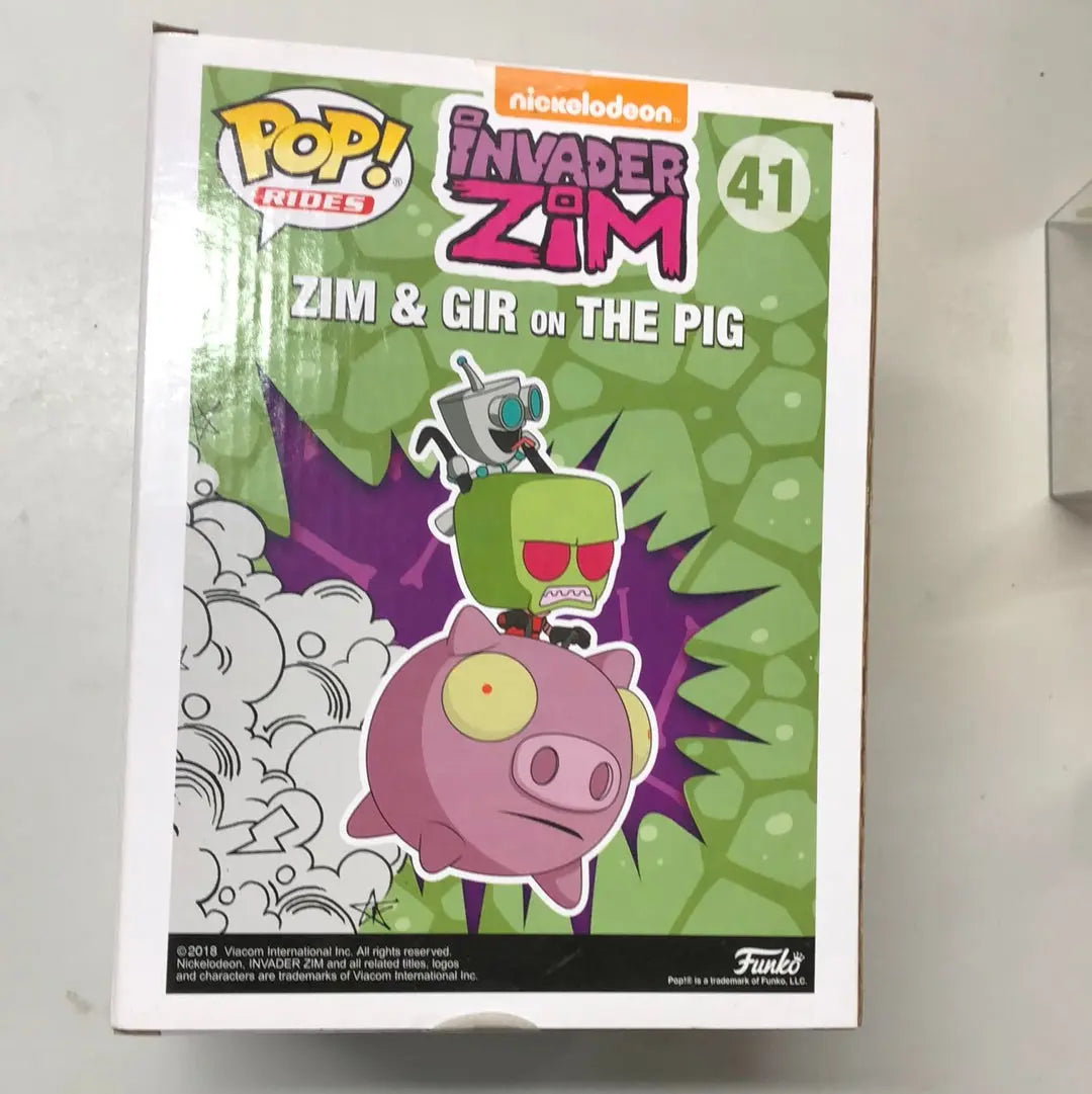 Funko Pop! Rides #41 Invader Zim: Zim and Gir on The Pig Hot Topic Exclusive FRENLY BRICKS - Open 7 Days