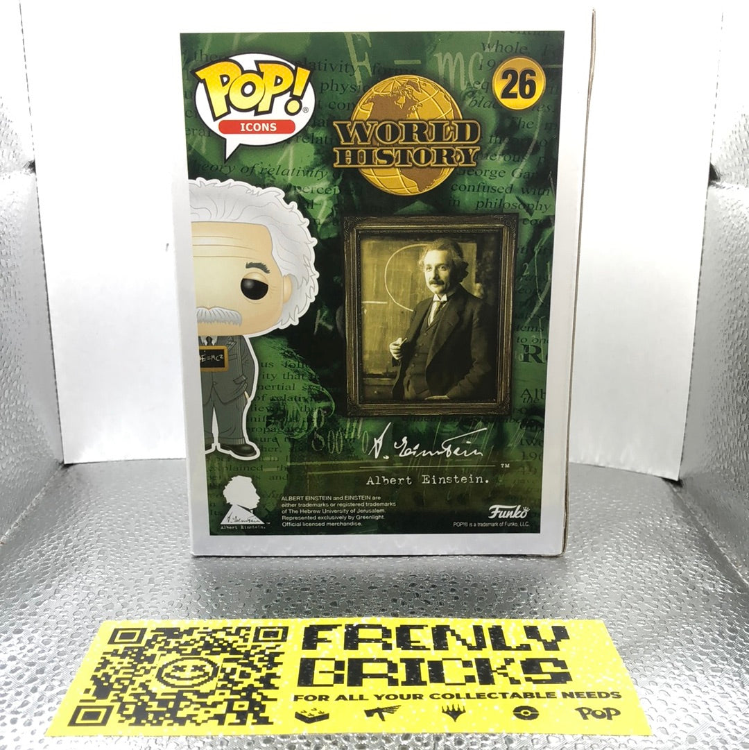 Funko POP! Vinyl - Icons - World History Albert Einstein #26 FRENLY BRICKS - Open 7 Days