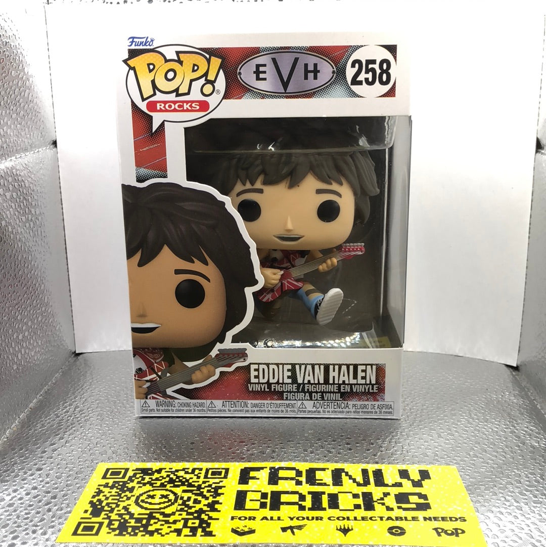 Funko Pop Rocks Eddie Van Halen 258 EVH Jumping Guitar Vinyl Figure w/Protector FRENLY BRICKS - Open 7 Days