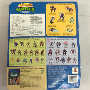 1990 TMNT Ninja Turtles Wacky Action Sword Slicin’ Leo Leonardo Figure FRENLY BRICKS - Open 7 Days