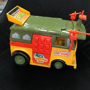 TMNT TEENAGE MUTANT NINJA TURTLES * ORIGINAL PARTY WAGON 1991 PLAYMATES**DAMAGE AS IN DESCRIPTION FRENLY BRICKS - Open 7 Days