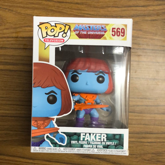 Faker 569 ~ Masters of the Universe (MOTU) ~ Funko Pop Vinyl + FREE PROTECTOR FRENLY BRICKS - Open 7 Days