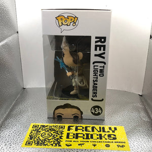 Star Wars Rey with Two Lightsabers #434 - New Funko POP! vinyl Figure Protector FRENLY BRICKS - Open 7 Days