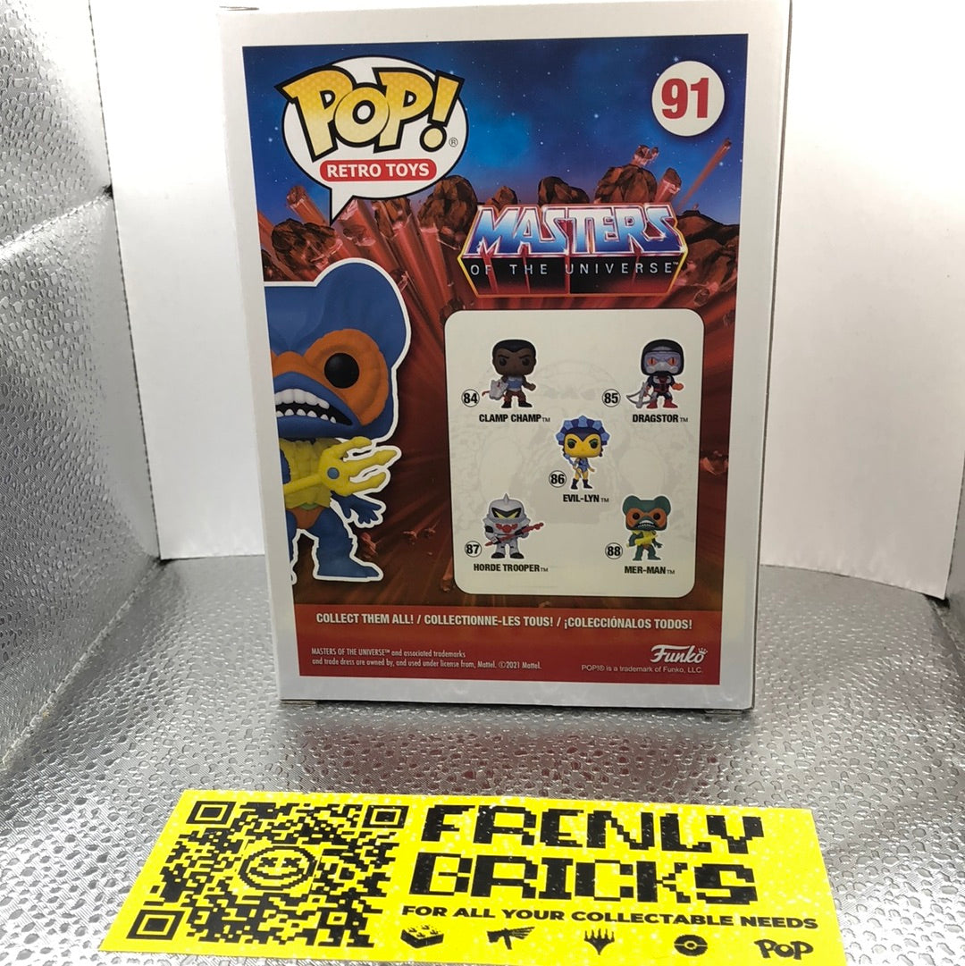 Funko Pop Mer-Man # 91 Masters of the Universe Funko Exclusive MOTU NEW FRENLY BRICKS - Open 7 Days