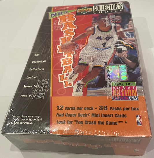 1996-97 UPPER DECK COLLECTOR’S CHOICE BASKETBALL SERIES 2 HOBBY BOX (KOBE BRYANT RCS!) FRENLY BRICKS - Open 7 Days