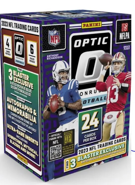 2023 Panini Donruss Optic Football 6-Pack Hobby Blaster Box (Blue Scope Parallels) FRENLY BRICKS - Open 7 Days