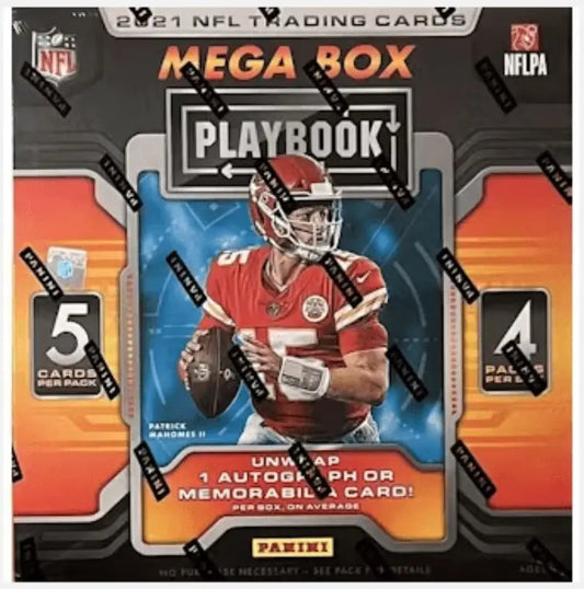 2021 PANINI PLAYBOOK FOOTBALL MEGA BOX (ORANGE PARALLELS!) FRENLY BRICKS - Open 7 Days