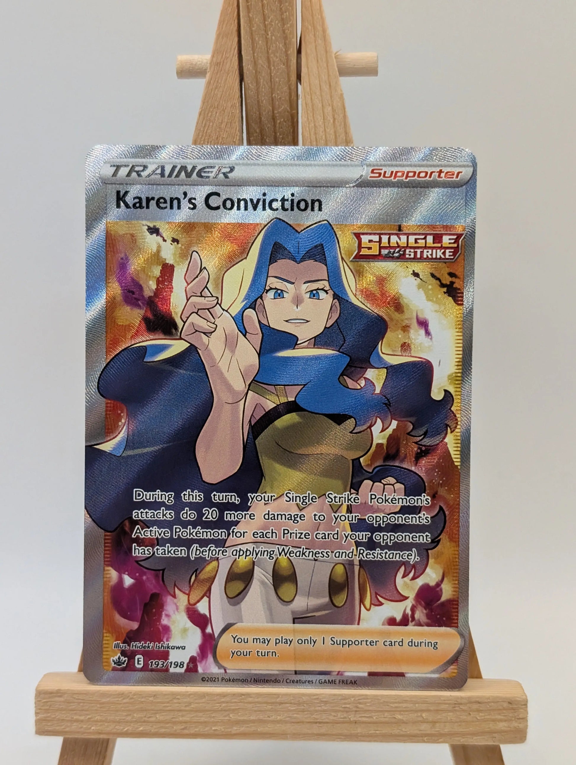 Karens Conviction 193/198 Chilling Reign Full Art Ultra Rare Pokemon Card FRENLY BRICKS - Open 7 Days