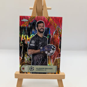 2024-25 Topps Chrome UEFA Final Destination Alisson Becker Hongbao Red 1/8 ≈1/1 FRENLY BRICKS - Open 7 Days