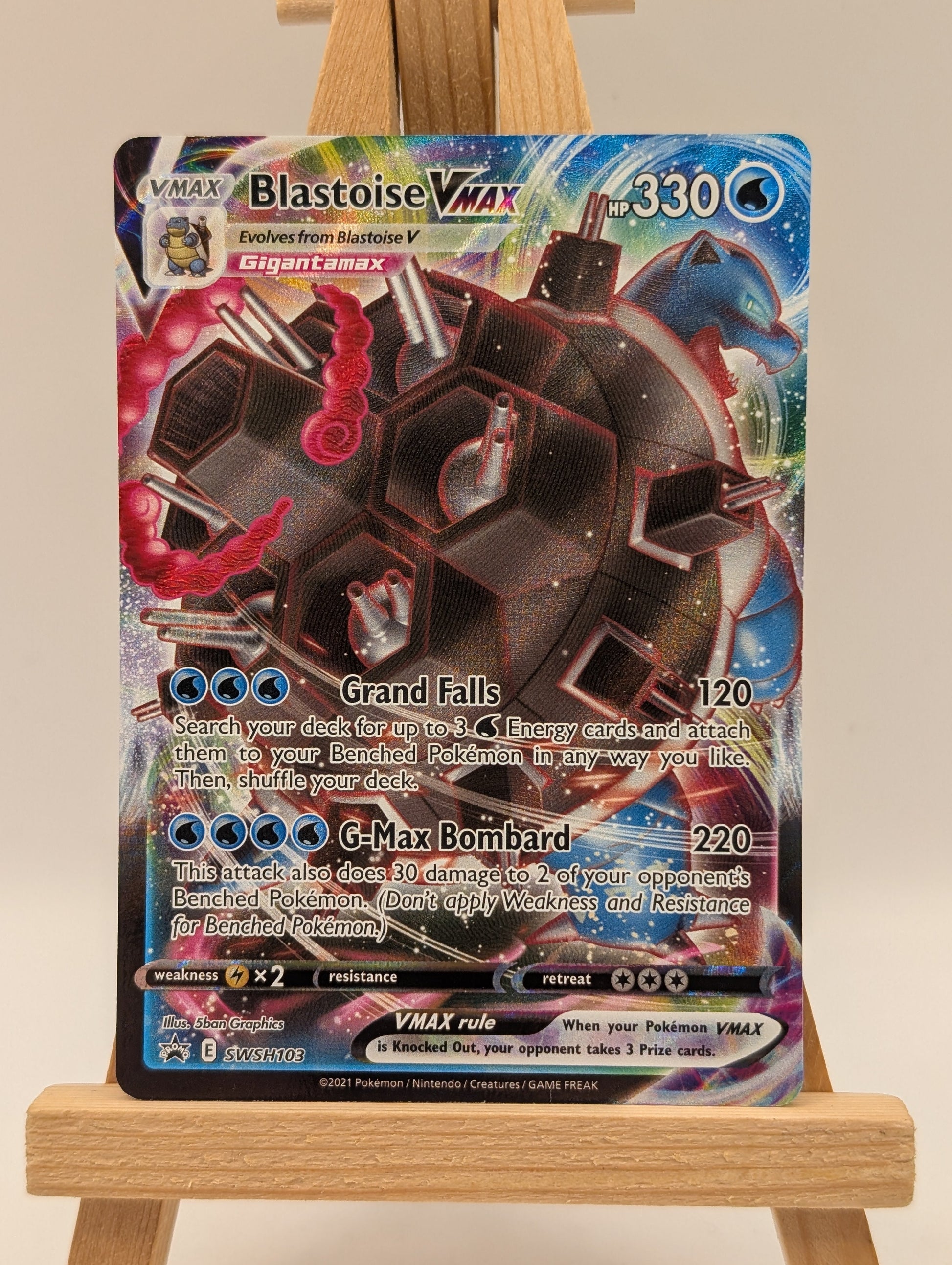 Pokemon TCG - Blastoise VMAX Sword & Shield Black Star Promo SWSH103 FRENLY BRICKS - Open 7 Days