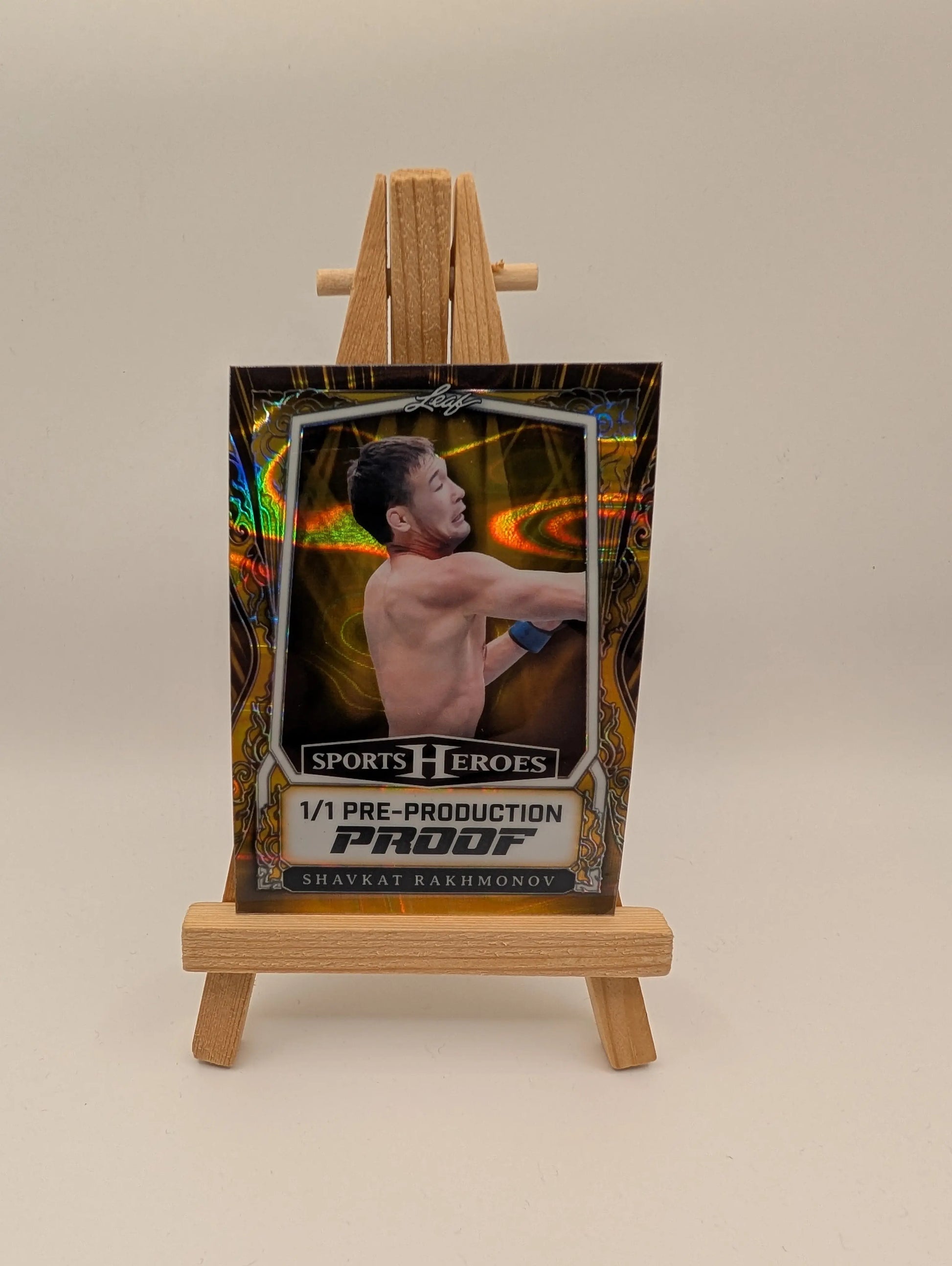 Leaf Sports Heroes Shavkat Rakhmonov Pre-Production Proof 1/1 Warrior FRENLY BRICKS - Open 7 Days