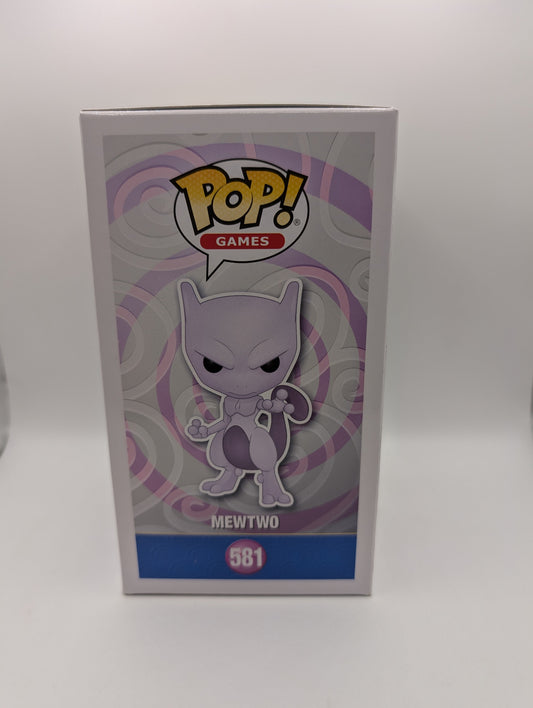 Funko Pop! Pokèmon #581 MEWTWO (Flocked) 2020 Summer Convention VAULTED FRENLY BRICKS - Open 7 Days