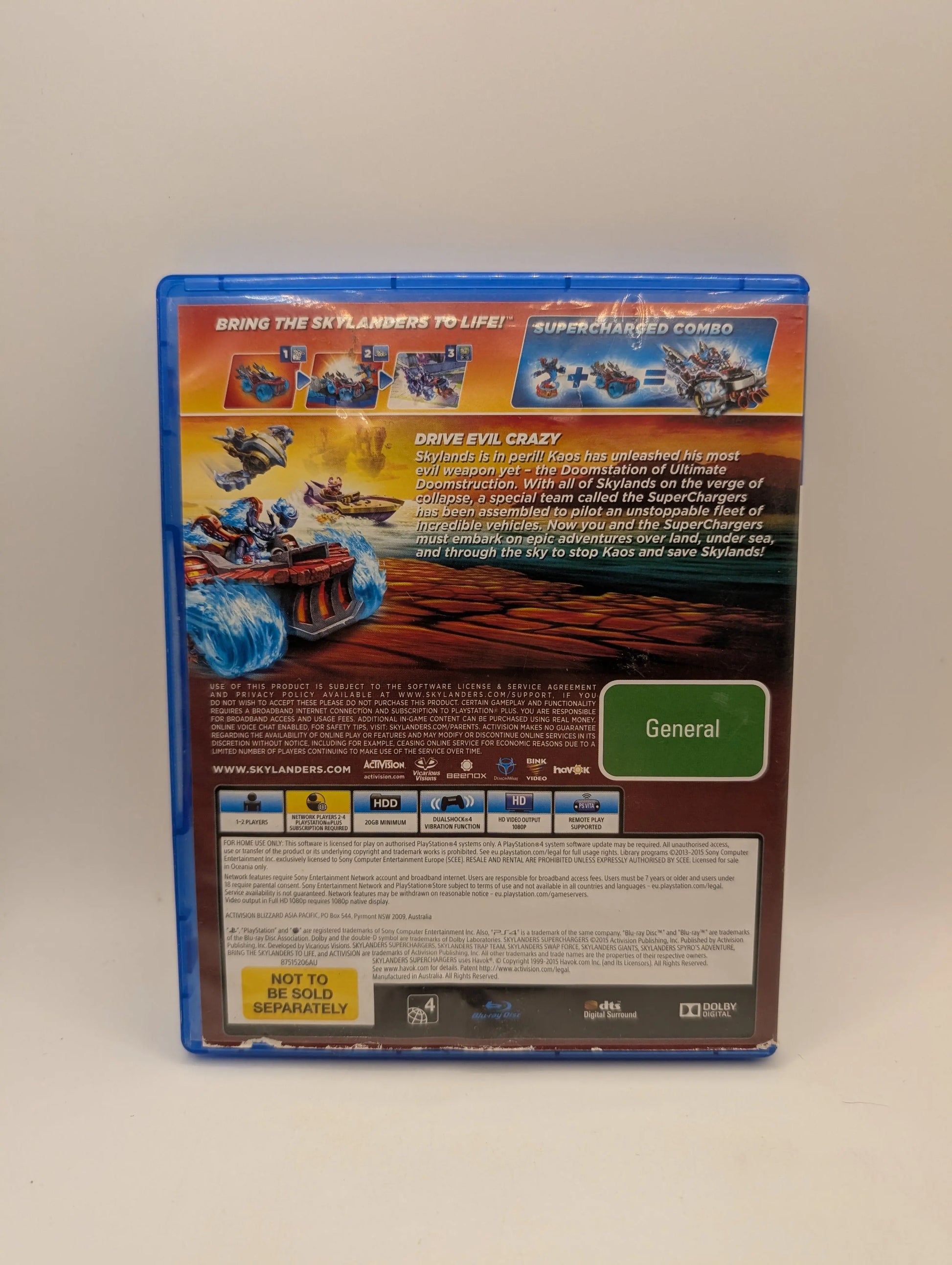 Skylanders SuperChargers 2015 Sony Playstation 4 PS4 Video Game FRENLY BRICKS - Open 7 Days