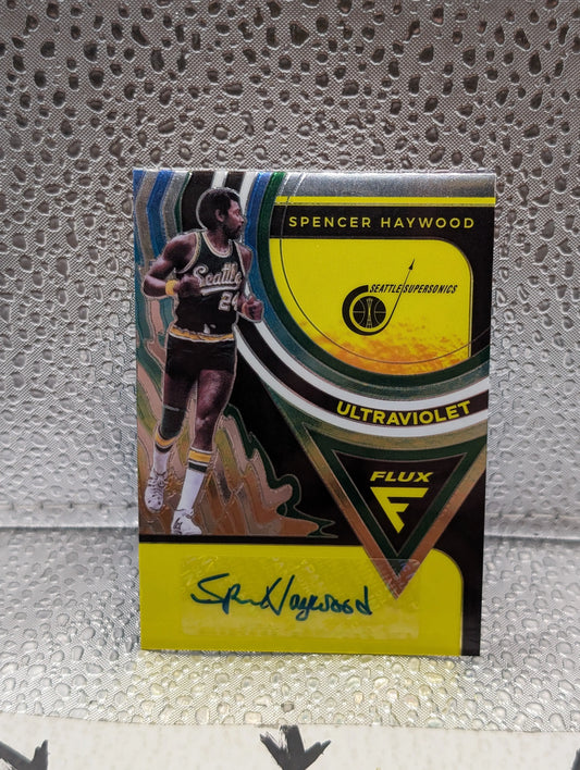 2020-21 Panini Flux Ultraviolet Signatures Spencer Haywood #UV-SHW Auto FRENLY BRICKS - Open 7 Days