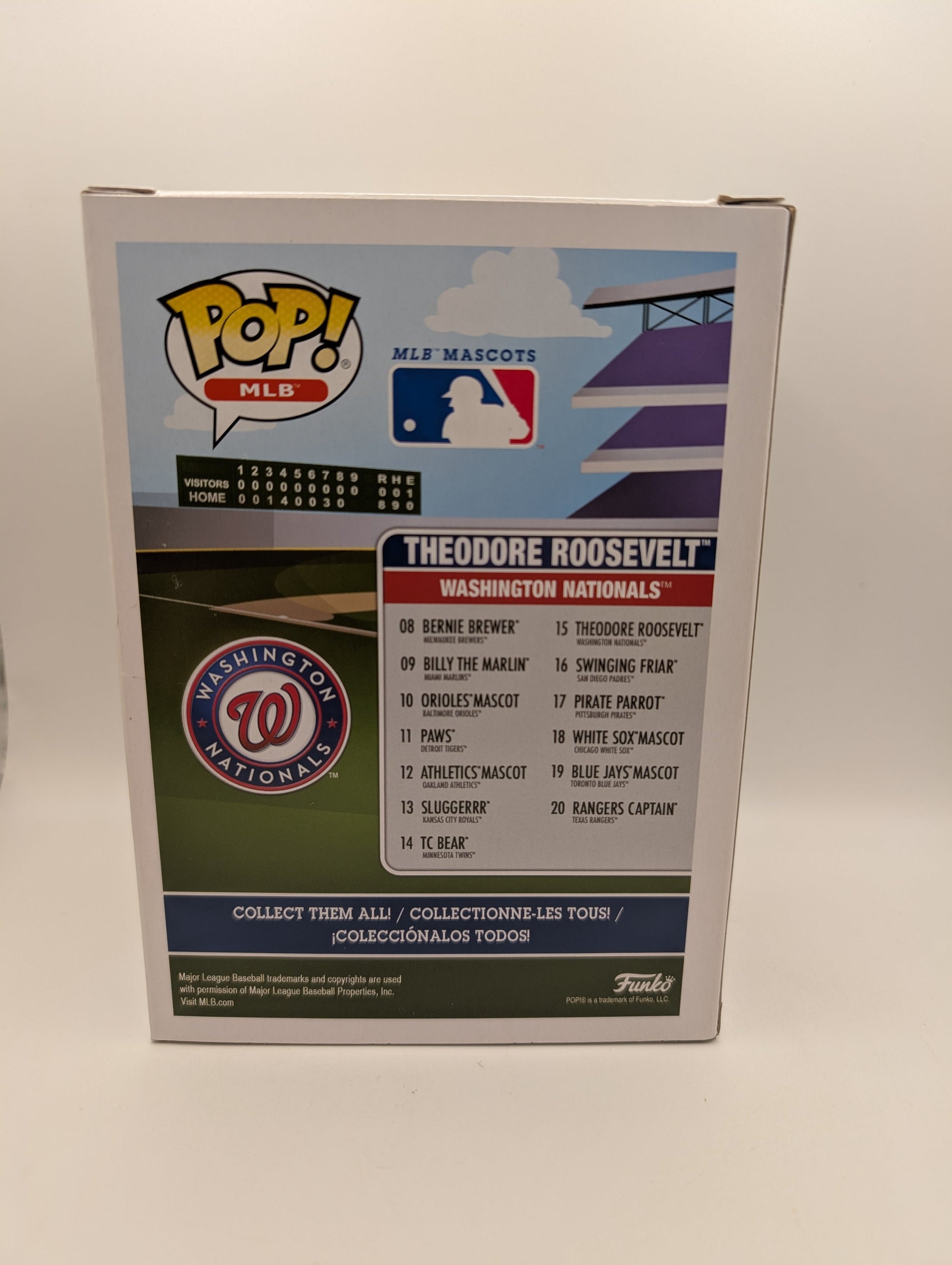 Theodore Roosevelt 15 ~ MLB Mascots: Washington Nationals ~ Funko Pop Vinyl FRENLY BRICKS - Open 7 Days