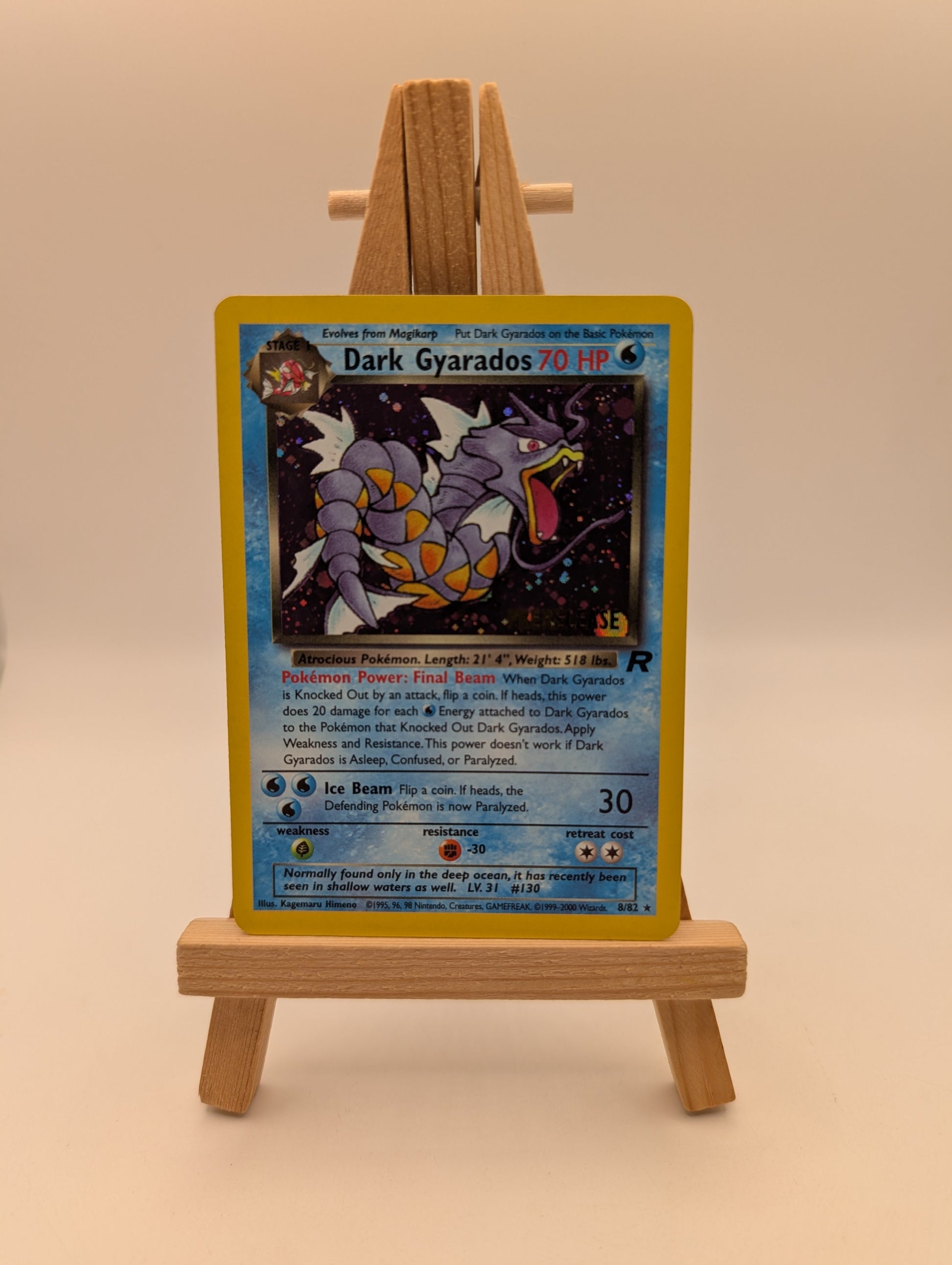Pokemon Card - Prerelease Dark Gyarados 8/82 Team Rocket Promo Holo FRENLY BRICKS - Open 7 Days