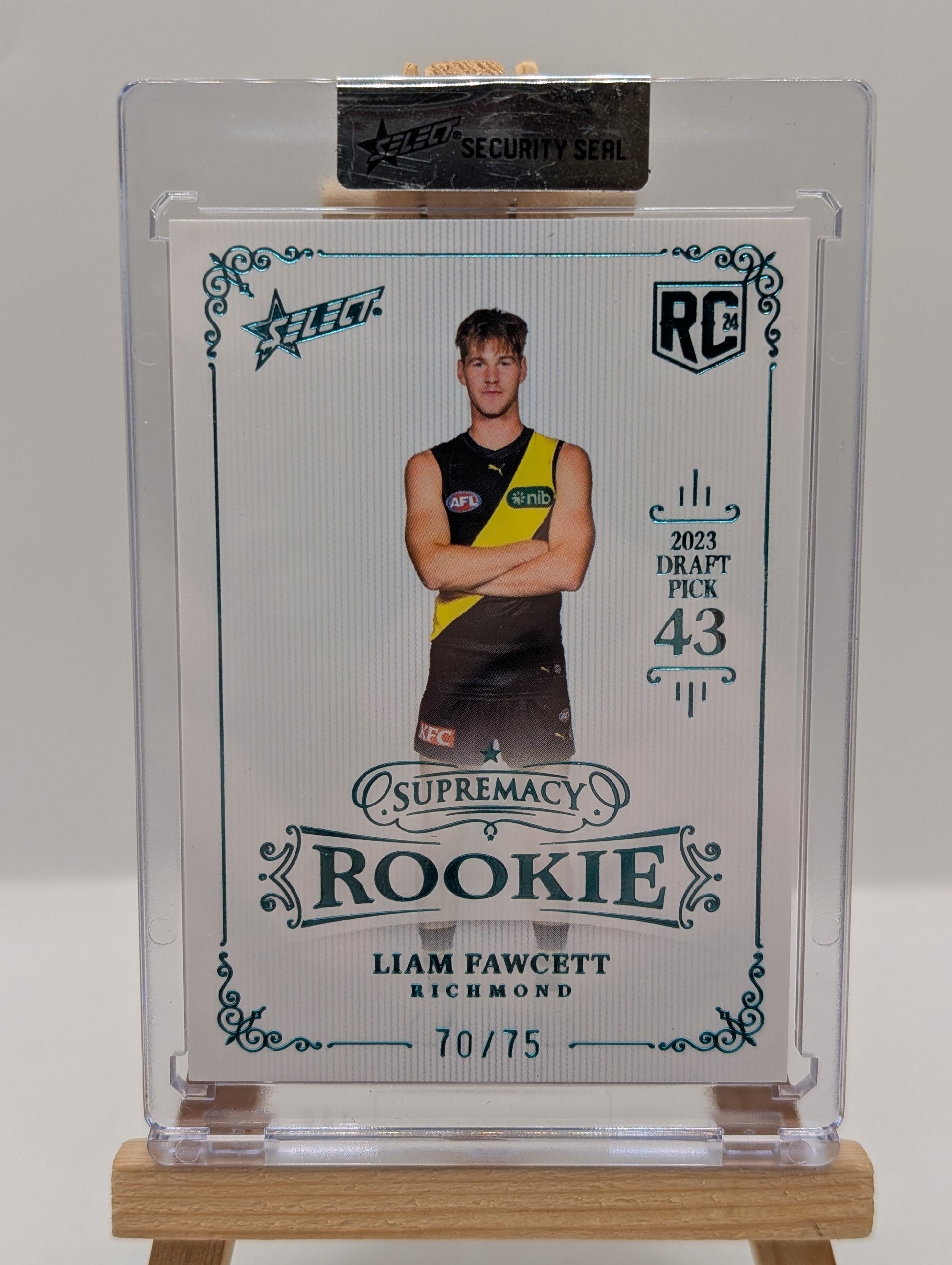 Select Supremacy 2024 Rookie Liam Fawcett /75 AFL FRENLY BRICKS - Open 7 Days