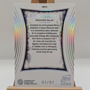 Mo Salah 1/1 - Futera Platinum - Soccer 2025 PBP70 FRENLY BRICKS - Open 7 Days