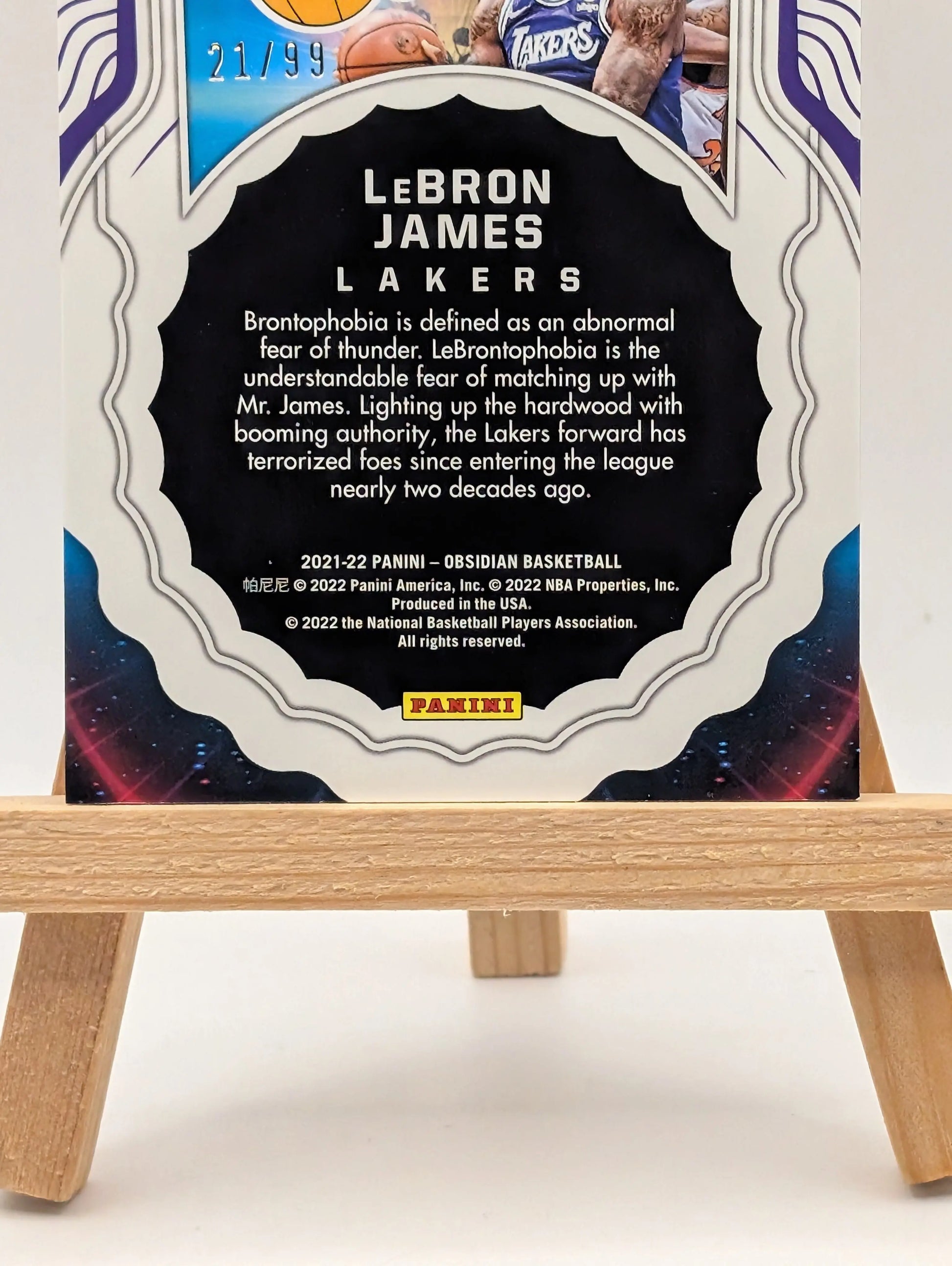 2021-22 Panini Obsidian Lebron James Supernova /99 Lakers SP FRENLY BRICKS - Open 7 Days