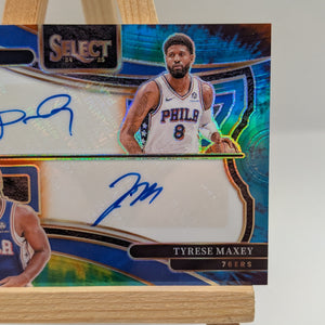 2024-25 Mosaic Select - Paul George, Tyrese Maxey Tie Dye Dual Autographs /25 FRENLY BRICKS - Open 7 Days