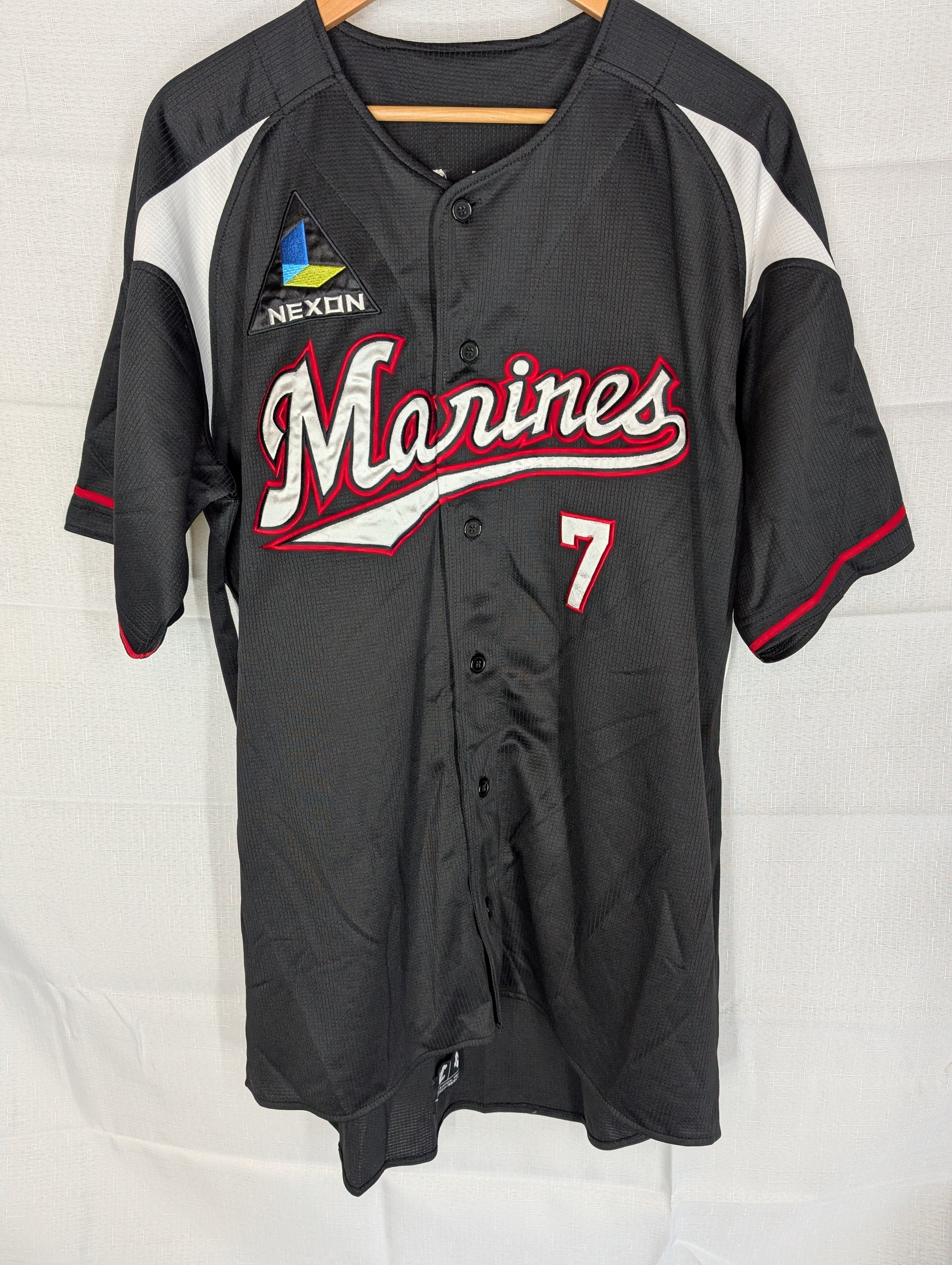 Nippon Baseball Chiba Lotte Marines Away Black/Red 2014-2016 XL Jersey