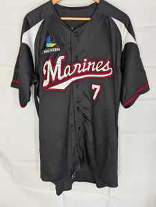 Nippon Baseball Chiba Lotte Marines Away Black/Red 2014-2016 XL Jersey