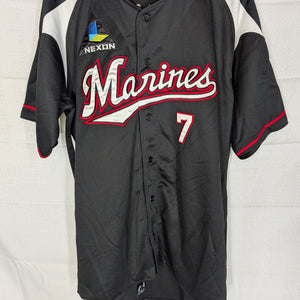 Nippon Baseball Chiba Lotte Marines Away Black/Red 2014-2016 XL Jersey