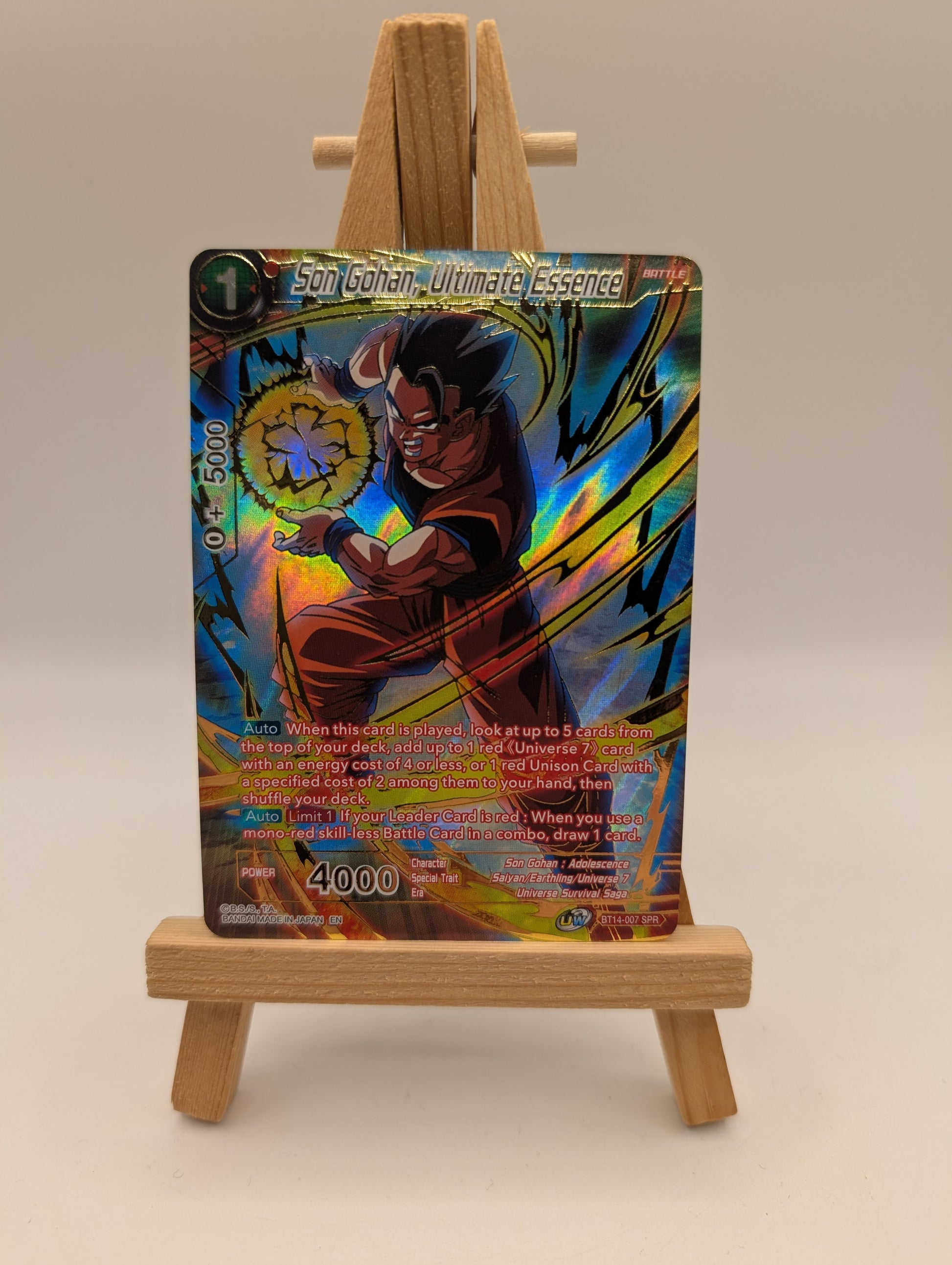 Dragon Ball Super Card Game Son Gohan, Ultimate Essence BT14-007  Super Rare FRENLY BRICKS - Open 7 Days
