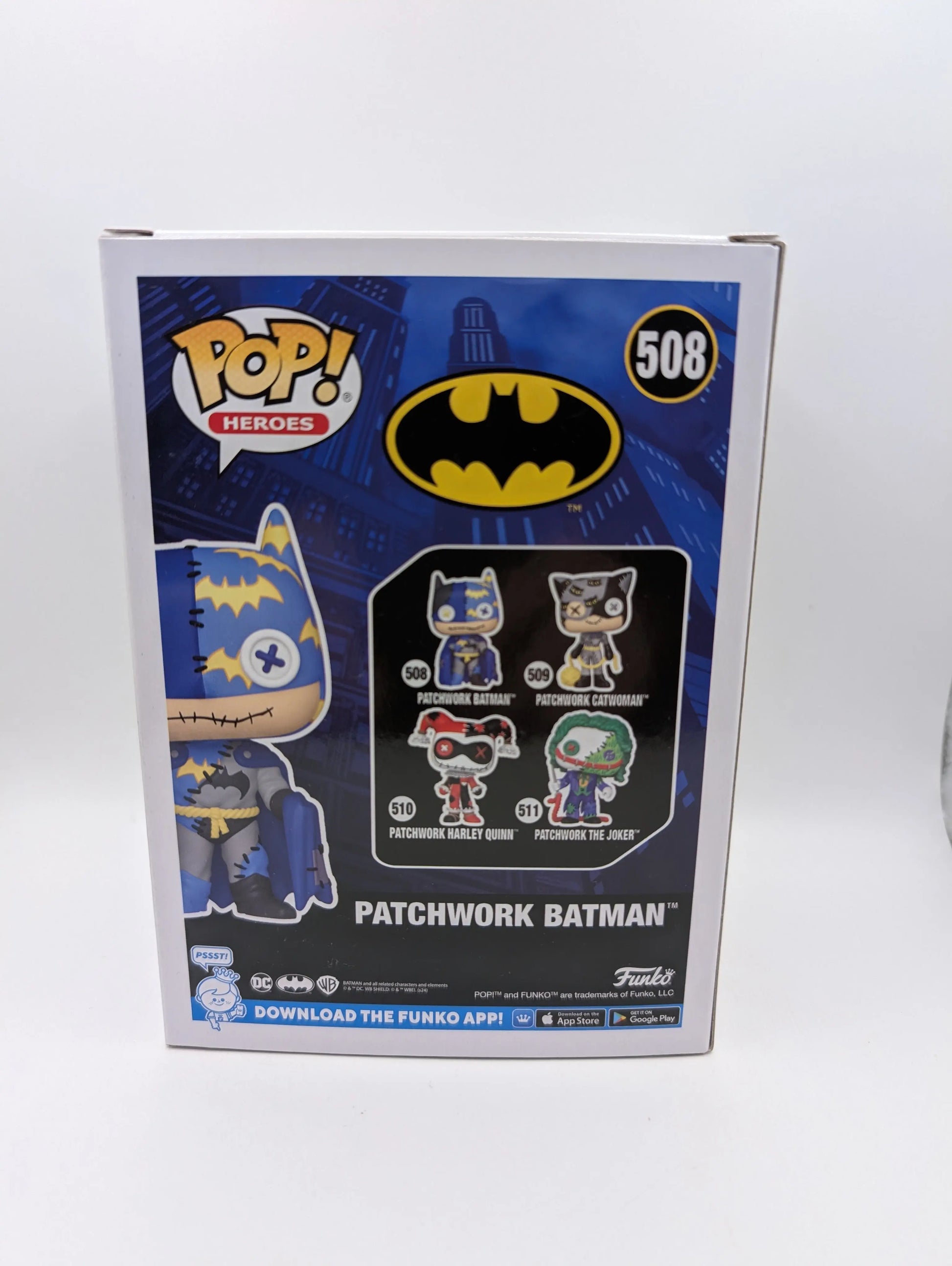 DC Comics - Patchwork Batman Pop! Vinyl Figure #508 FRENLY BRICKS - Open 7 Days