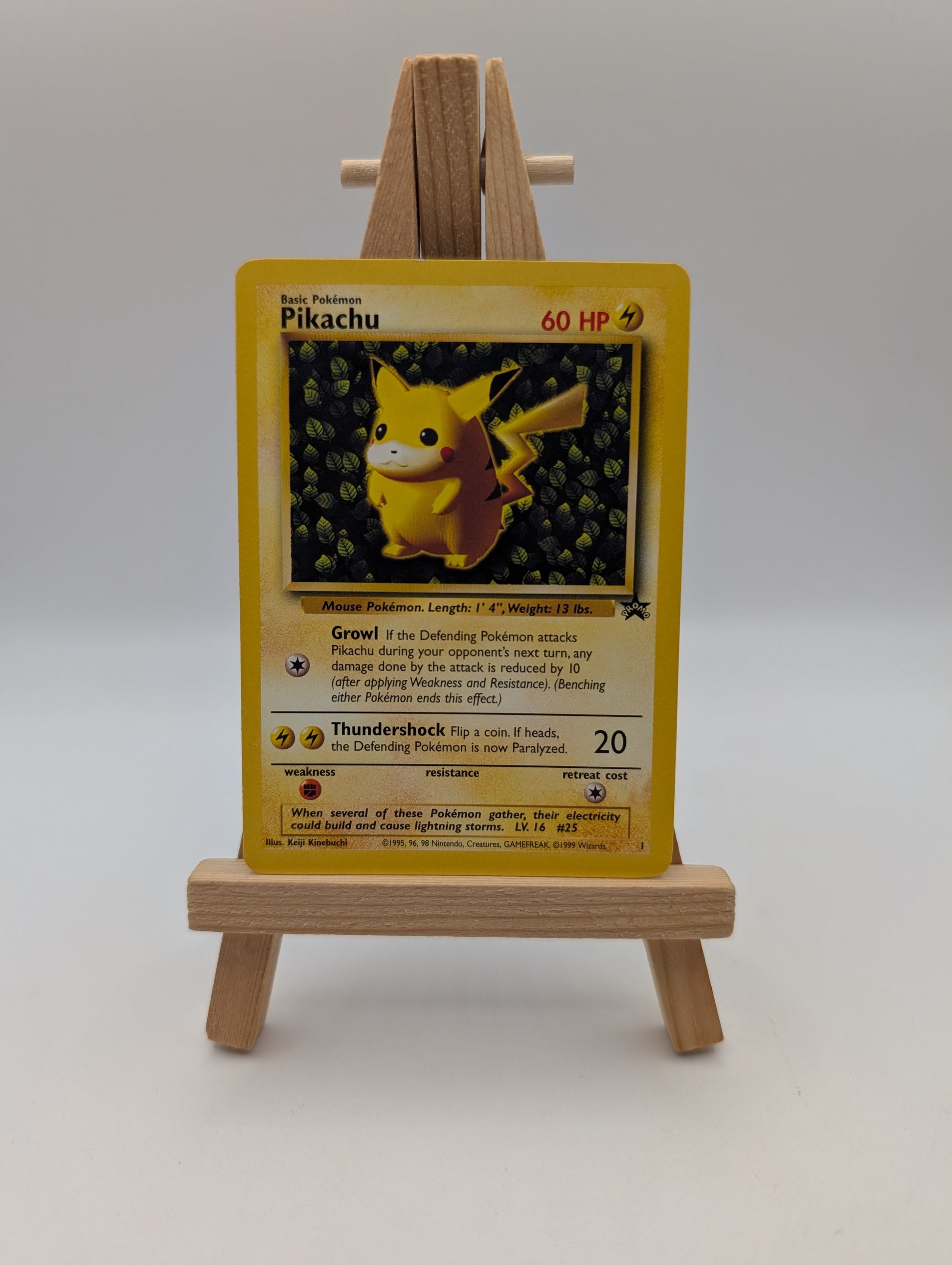 1999 Pokemon Black Star Promo Pikachu # 1 Mint Rare FRENLY BRICKS - Open 7 Days