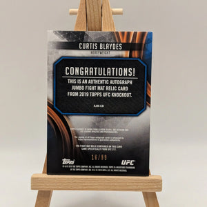 Curtis Blaydes 2019 Topps UFC Knockout AJM-CB 2 Color Jumbo Mat Relic Auto FRENLY BRICKS - Open 7 Days