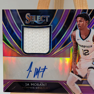 Ja Morant 2019-20 Panini Select Purple Rookie Jersey Auto Card #RJA-JMT /99 FRENLY BRICKS - Open 7 Days