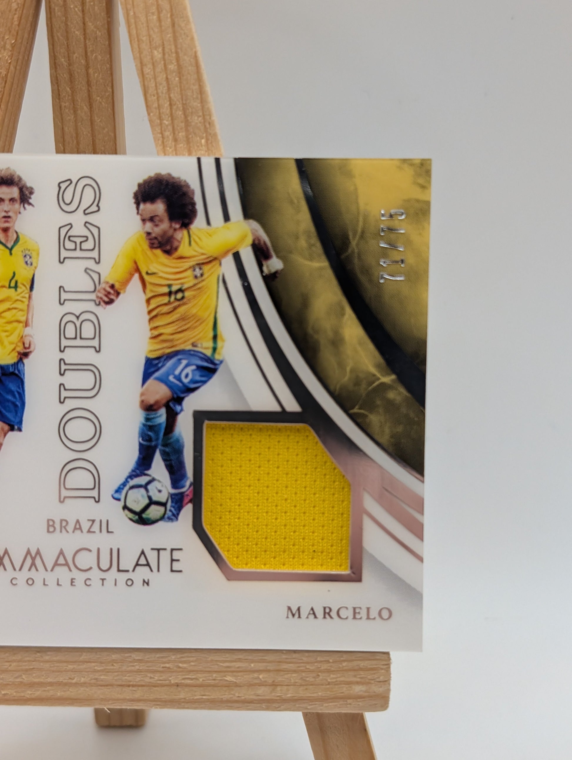 David Luiz Marcelo DUAL PATCH 2017 Immaculate TD-BRZ Remarkable Memorabilia /75 FRENLY BRICKS - Open 7 Days