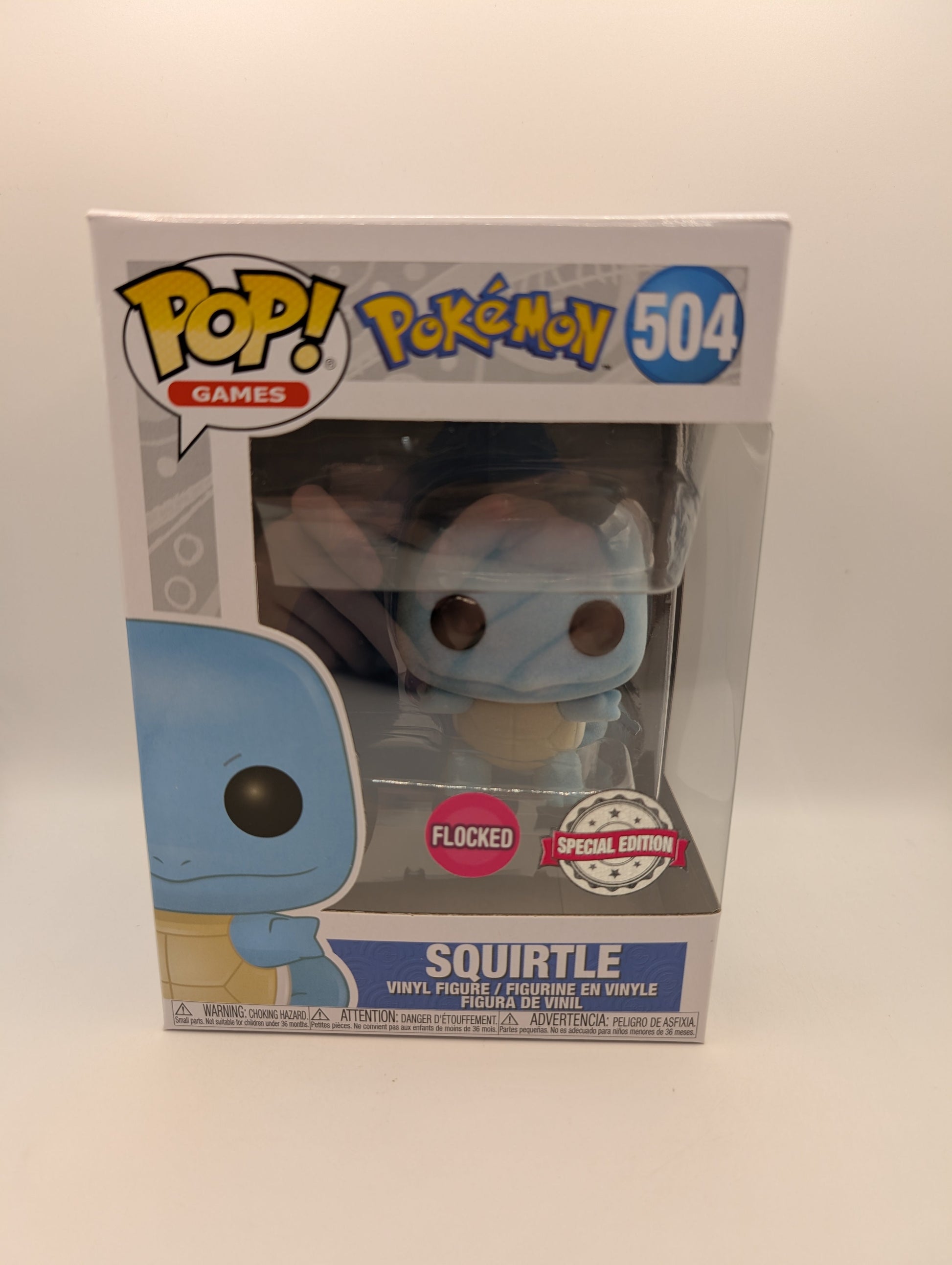 Funko Pop! Pokémon: #504 SQUIRTLE (Flocked) *VAULTED* FRENLY BRICKS - Open 7 Days